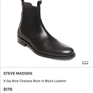 GQ x Steve Madden Nick Chelsea Boots sz 12 Leather